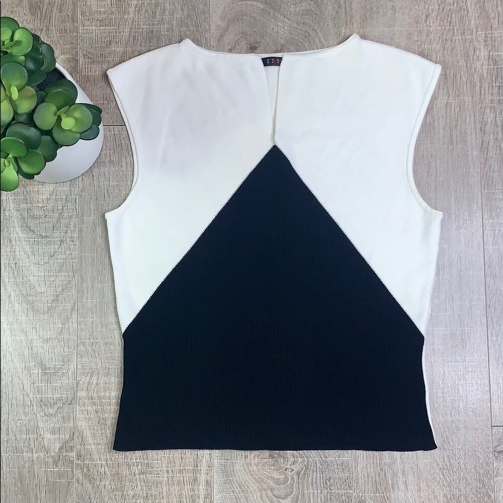 Cyrus Black and White Geometric Tank Top